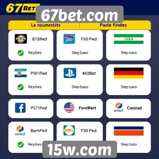 Métodos de pagamento aceitos no 67bet.com